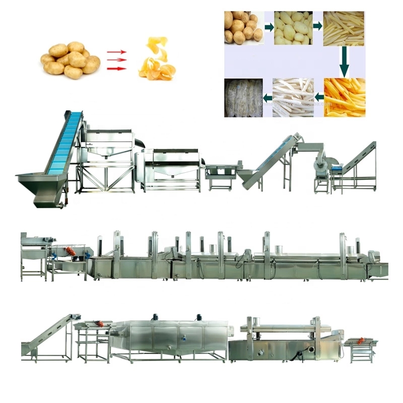 Hot sale french fries making machine full automatic french fries production line