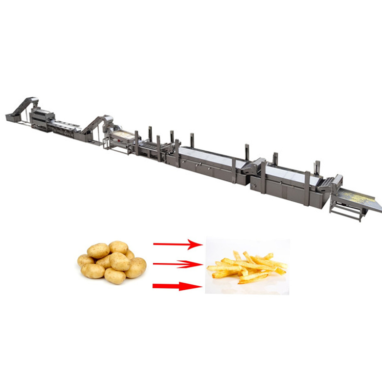 200kgh Automatic Fried potato frozen french fries small production line